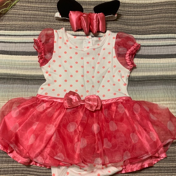Minnie Mouse Girls Bodysuit Child Size Small 4-6